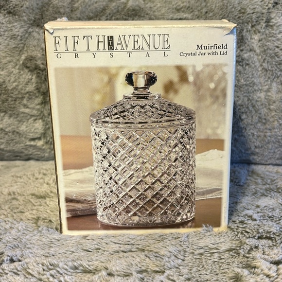 Vintage Fifth Avenue Muirfield Crystal Jar with Lid